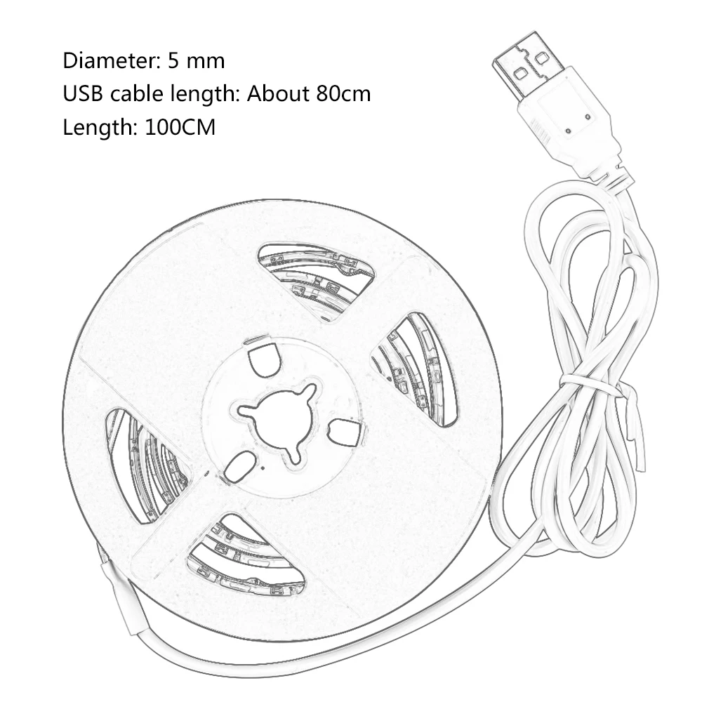 ICOCO 50/100/200/300 см DC5V USB Питание Водонепроницаемый Светодиодные ленты светильник SMD3528