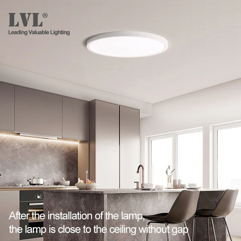 Led Ultrathin Panel Light 12W 18W 24W 32W 230V Modern Lamp Indoor Lighting  Fixture Kitchen Bedroom Surface Mount Panel Lamp