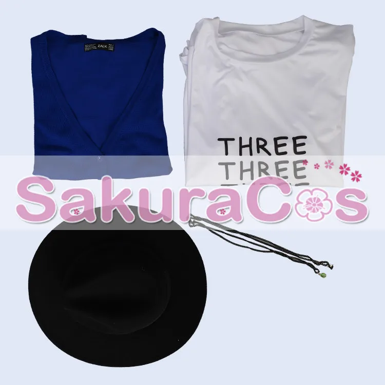 Аниме! A3! Лето Miyoshi Kazunari Готическая униформа косплей костюм Мода Daydress унисекс Топ костюм+ шляпа любой размер