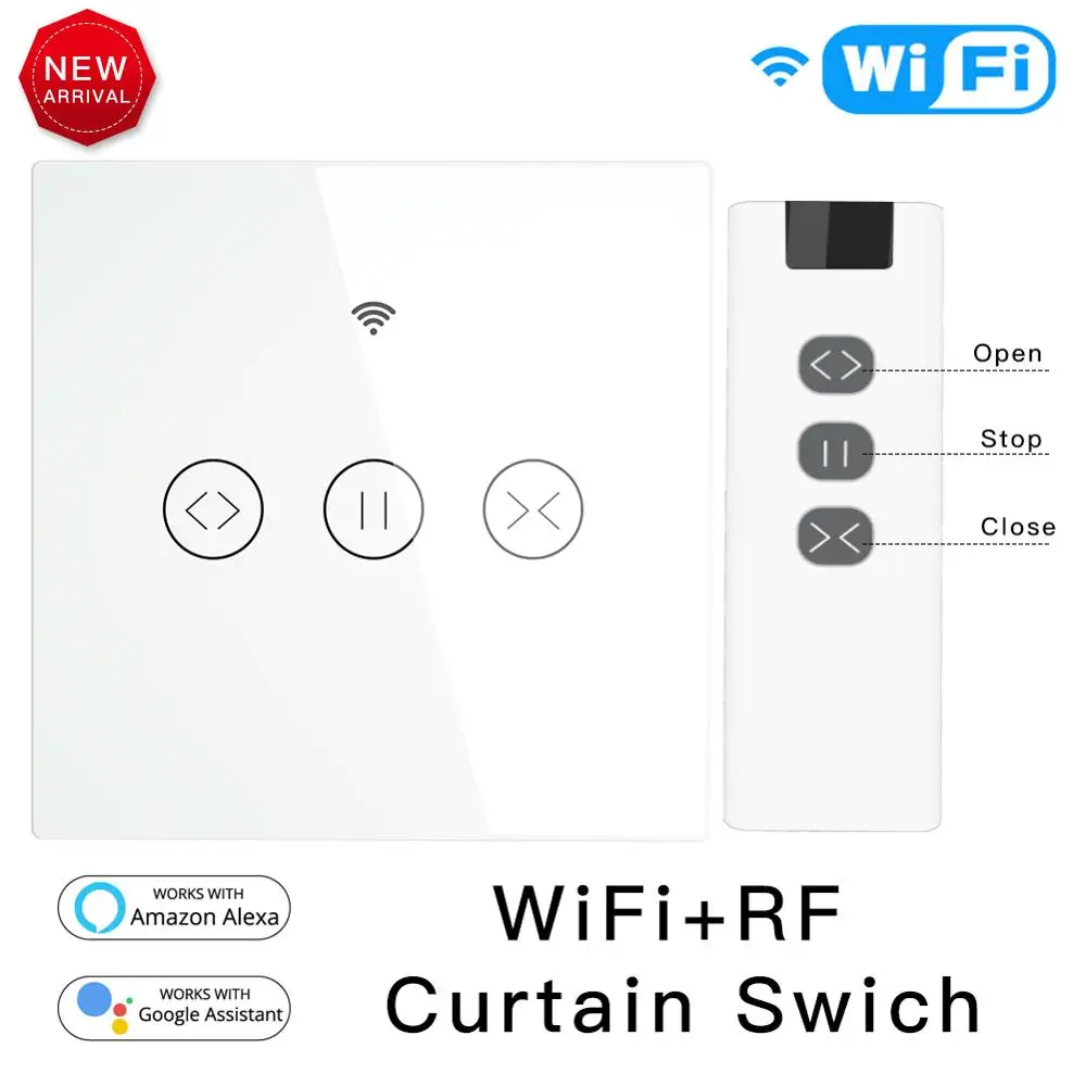 

Smart wifi curtain switch, mobile remote control, electric curtain control switch, remote control by RF433