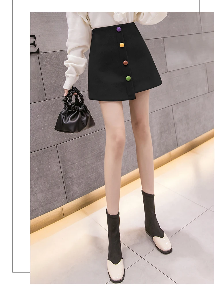 The a-line skirt female skirts autumn/winter new color a irregular cloth bust skirt qiu dong