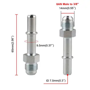 

Quick-connect AN-3/8\" Male Push-on Fitting Adaptor Hose Connector Fuel Supply E7CA