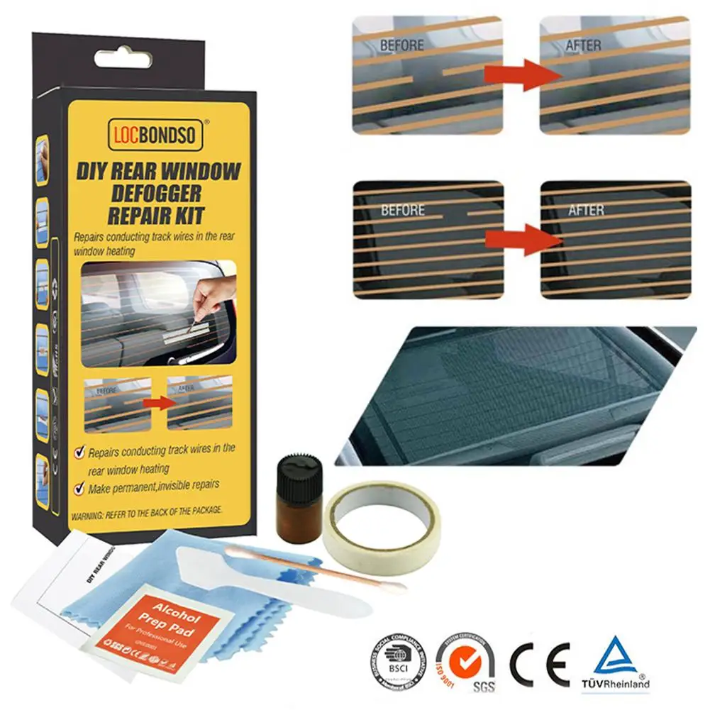 Car Rear Window Defogger Repair Kit DIY Quick Repair Scratched Broken