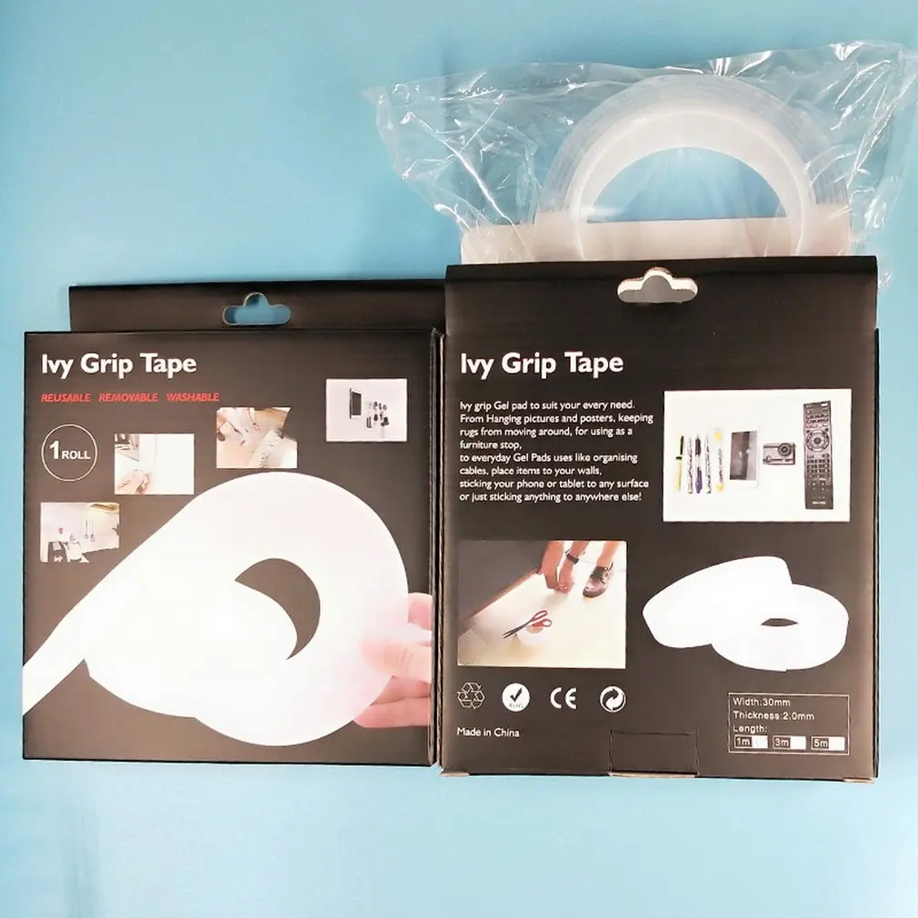 Клейкая нано лента не оставляющая следов волшебная пленка для использования в