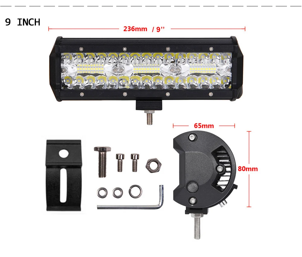 Tripcraft 3-row Led Light Bar 4x4 Offroad Combo Beam For Cars Off road SUV ATV Tractor Boat Trucks Excavator 12V 24V Work Lights