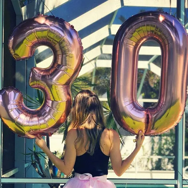 1 шт., 40 дюймов, розовые, золотые, серебряные фольгированные шары на день рождения, воздушные гелиевые цифры, воздушные шары, фигурки с днем рождения, украшения, принадлежности