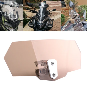 

Motorcycle Universal Heighten Small Windshield Plate Alluminum Bracket+Acrylic Glass Adjustable Moto Extension Deflector Screen