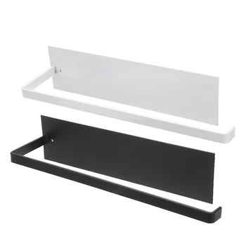 

New L Shaped Metal Roll Paper Holder Self-adhesive Roll Paper Towel Hanger Rack For Home Bathroom Kitchen Hardware No Punching