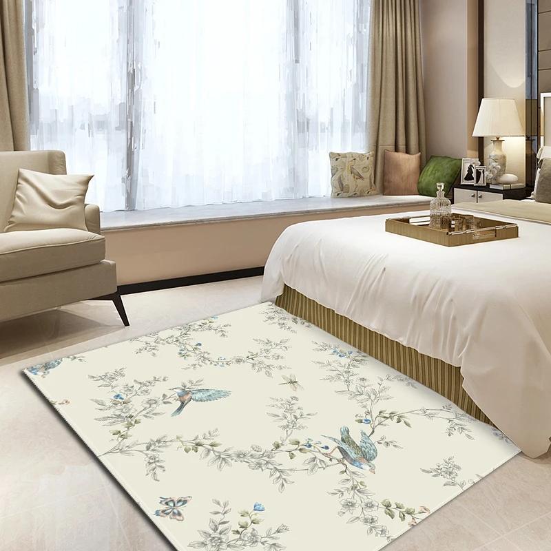 Alfombra de baño con diseño de paisaje de flores, pintura al óleo, para cocina, hogar, sala de estar, dormitorio, alfombras para puerta de entrada