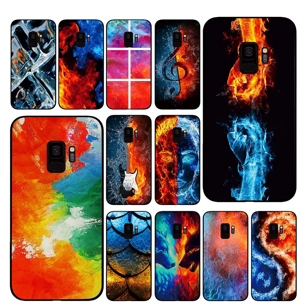 

Ice and fire Phone Case for Samsung Galaxy A6 A8 Plus A7 A9 2018 A5 2017 18 J530 J7 J8