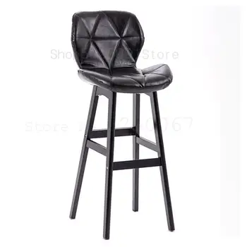 

Solid wood bar stool high stool modern minimalist bar chair bar front desk cashier back home chair