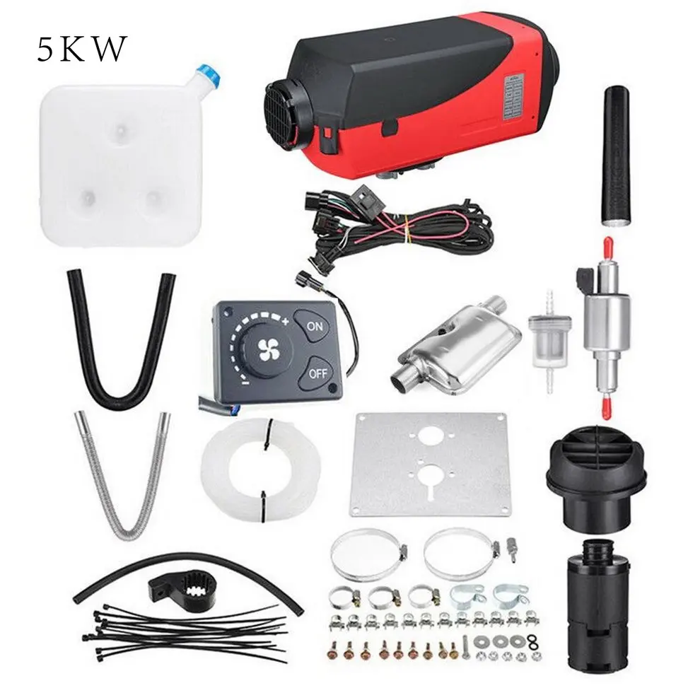 5kw 8kw LCD/Knob/Digital Switch Single hole heater with muffler Black and Red