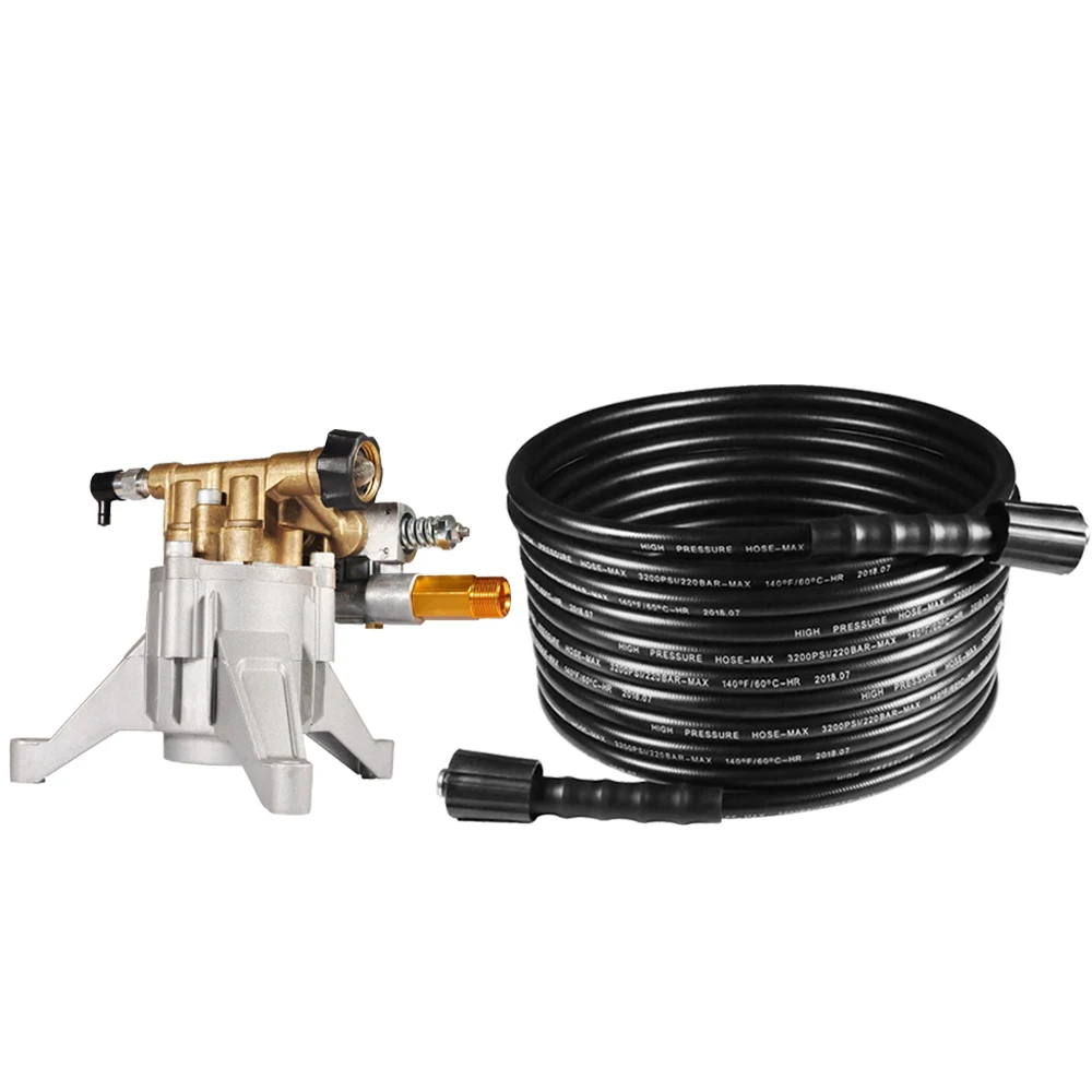 2pcs Set YAMATIC вертикальный осевой кулачковый насос для мойки с давлением 3100 PSI 2,5 GPM с 3200 PSI 25 FT M22 набор шлангов для мойки давления - Напряжение: 2pcs Set
