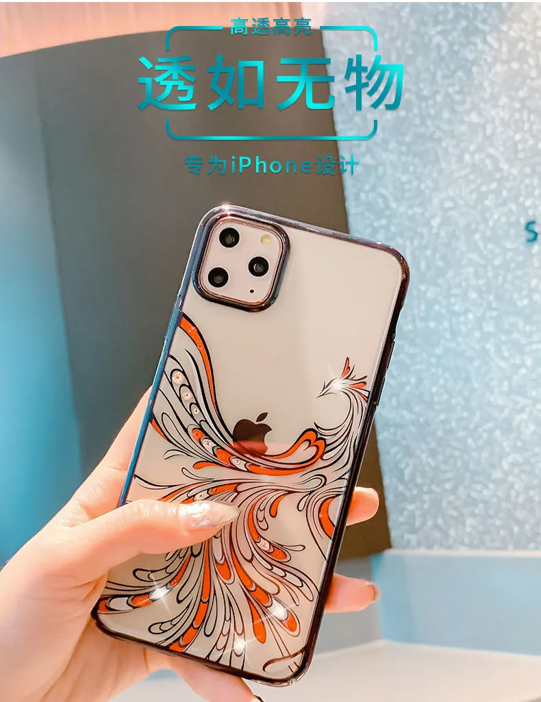 Kingxbar Роскошный чехол для телефона с бриллиантами для Apple iPhone 11/11 Pro/11 Pro Max задняя крышка с кристаллами и стразами Жесткий Чехол-сумка