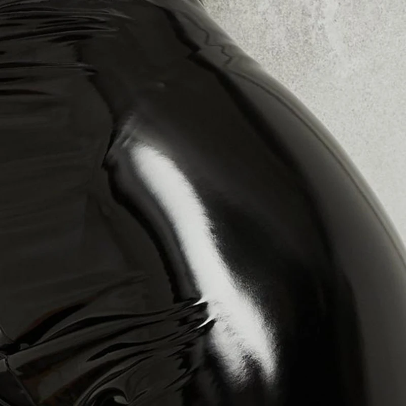 Women's Elastic FPVC Leather Pants Sexy Black Leggings High Waist Tights PU Patent Leather Latex Pant Slim Stretchy Trousers
