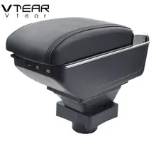 Vtear для Citroen C4 аксессуары автомобильный подлокотник кожаный подлокотник usb интерфейс коробка для хранения центральная консоль автомобиля-Стайлинг модификация