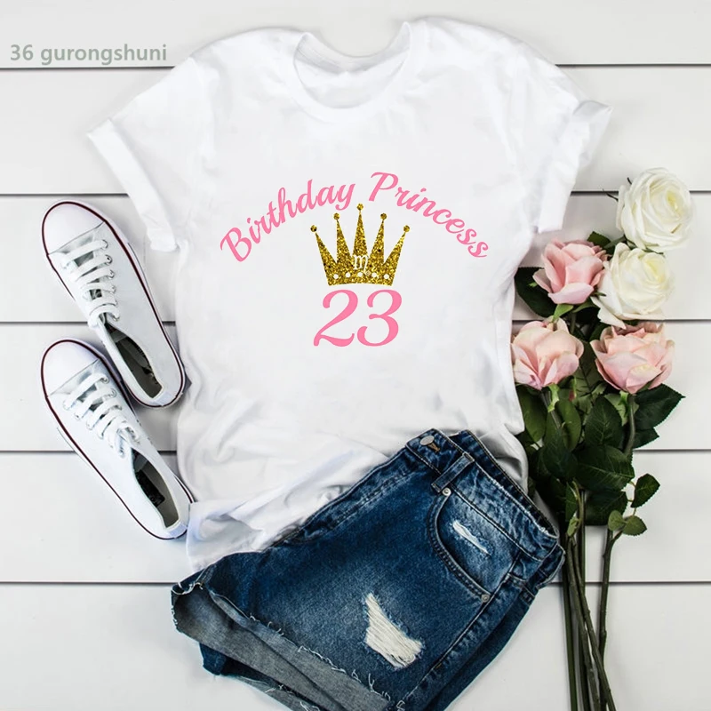 

Tee shirt femme birthday gift clothing 17to38 years old birthday graphic print women t shirt summer Cute casual girls tees