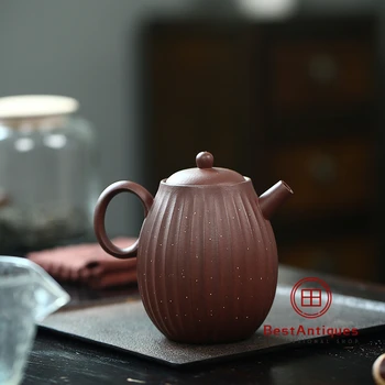 

Yixing Zisha Teapot Purple Clay Teapots Handmade Zini Gongdeng 300cc