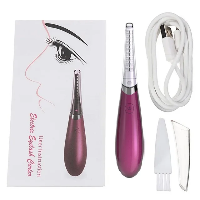 Violet Мини USB Перезаряжаемый Электрический Подогрев ресниц долговечный электрический утюг для завивки ресниц устройство для красоты подарок - Цвет: Violet