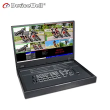 DeviceWell-conmutador de vídeo en vivo automático HDS9335, canal HD de 5 canales con pantalla de 15,6 pulgadas