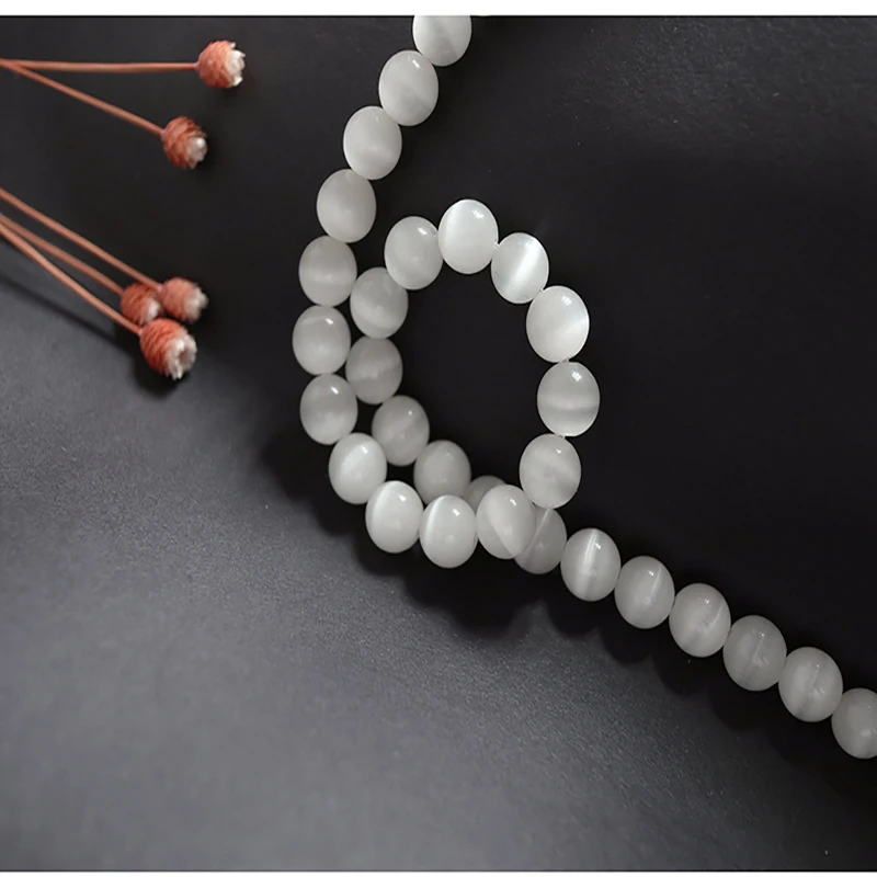 

50 pcs DIY jewelry bracelet necklace accessories opal beads 8MM stone bead edgy crystal craft supply accessory