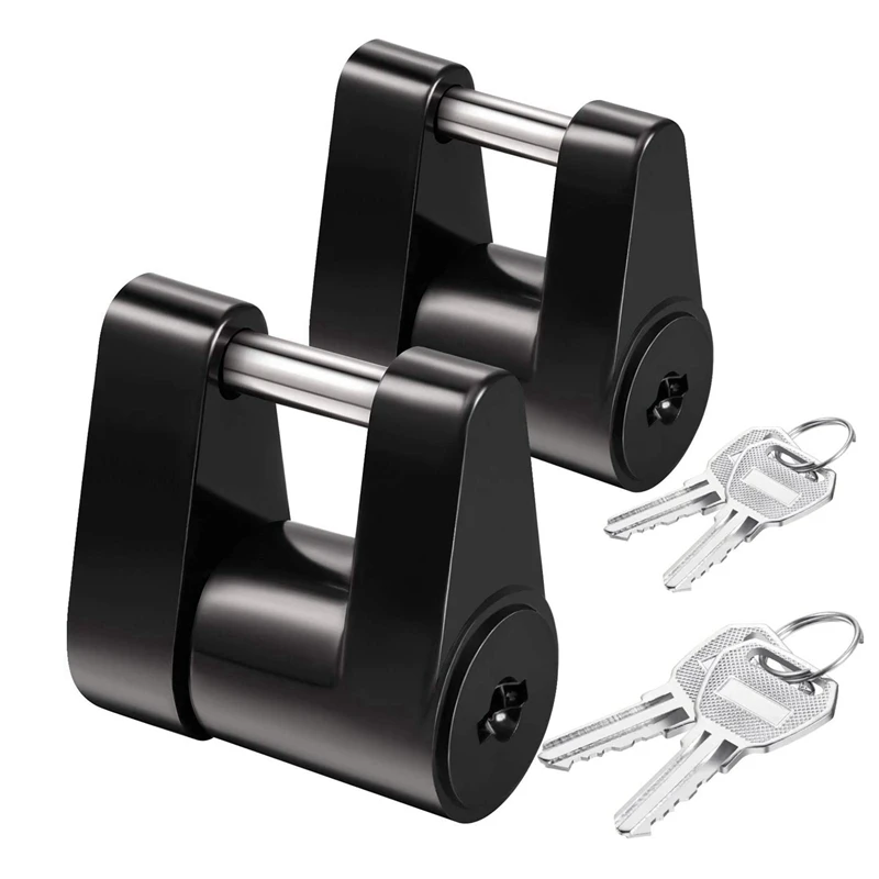 2 Set Trailer Hitch Coupler Lock Trailer Coupler Padlock 1/4 Inch Hitch
