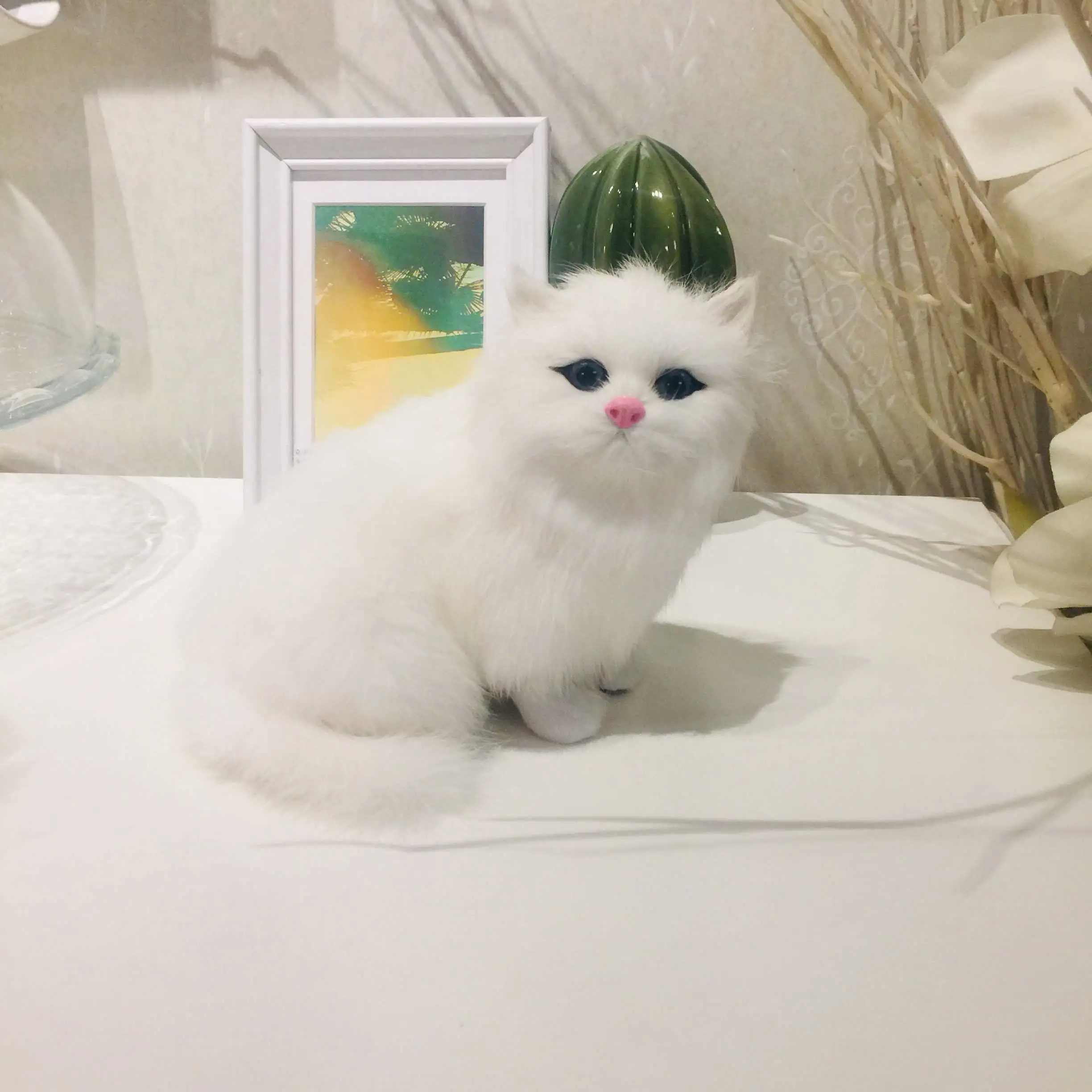 

Realistic Persian Cat Doll Hot Sale Supermarket Display Shooting Props Animal Models Plush Cat Toy