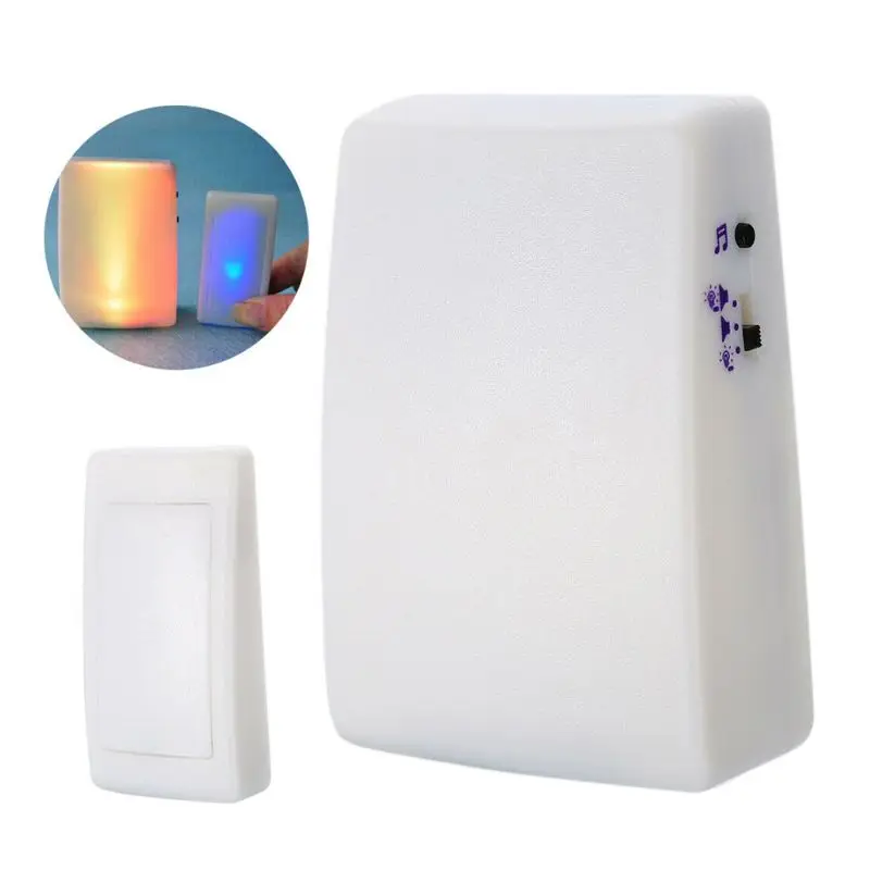 

7 Color Light Flash Changable Music Doorbell Home Wireless Door Chime Deaf Hard