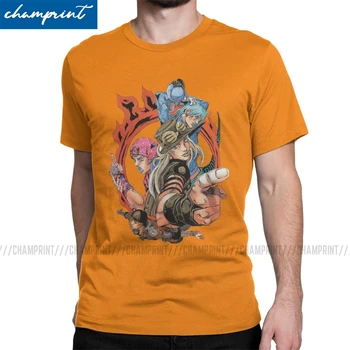 

SBR Steel Ball Run Characters T-Shirts for Men Jojos Bizarre Adventure Anime Jjba Manga Humorous Tees Crew Neck T Shirt