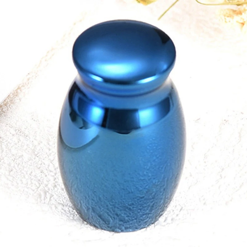 Stainless Steel Pet Dog Cat Bird Mouse Cremation Blue Ashes Coffin Ashes Pet Souvenir Pet Friend Souvenir Supplies