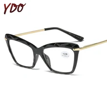 YDO высокое качество старинные очки для чтения Для женщин оправа с прозрачными линзами чтения Линзы для очков очки при дальнозоркости, аксессуары для глаз, солнцезащитные очки с диоптриями