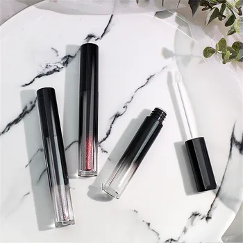 

100pcs 3ml New Gradient Black Empty Lip Gloss Tube Lips Balm Bottle Brush Container Mini Refillable Lipgloss Bottles Beauty Tool