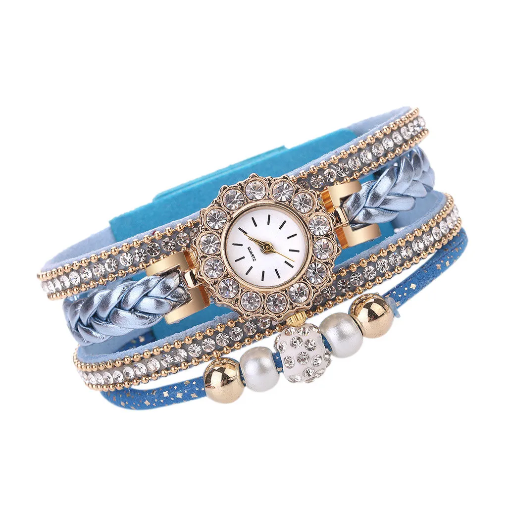 Для женщин часы-браслет модные Винтаж национальный ветер ткань Обёрточная бумага кварцевые наручные часы браслет подарок к празднику часы мужские relogio50