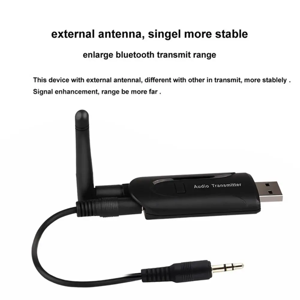 

Audio Double-decoding Transmitter Bluetooth 5.0 Adapter Bluetooth Transmitter Wireless Audio Transmitter For TV PC Headphones