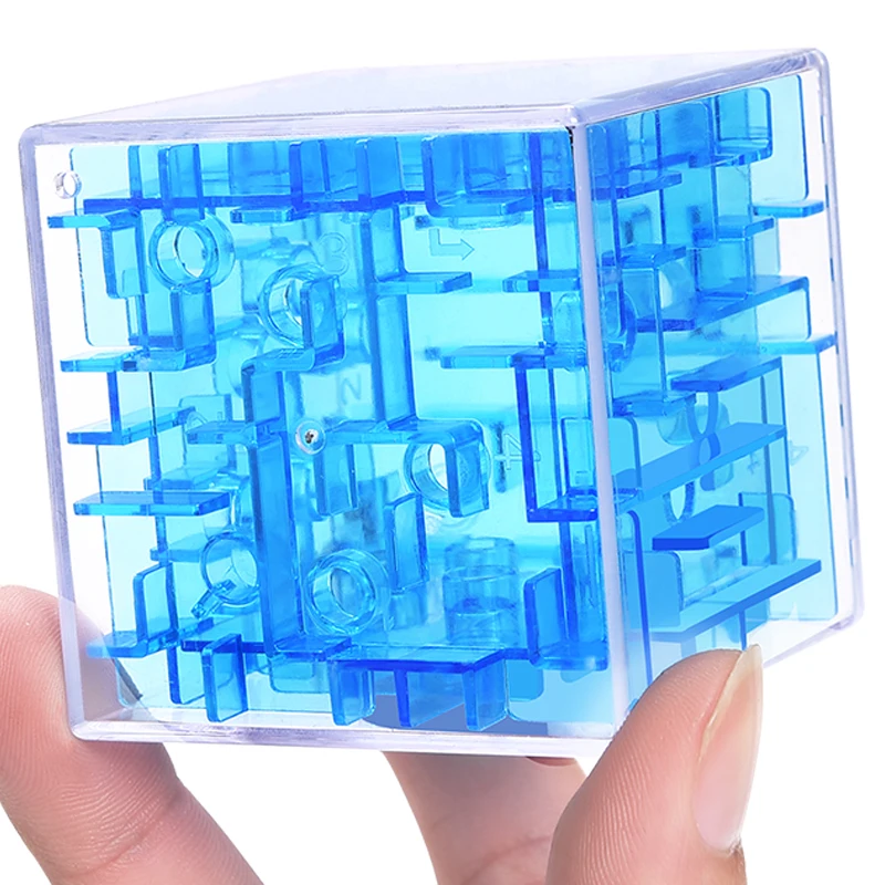 IHomiki Mini Puzzle 3D Maze Box Magic Cube Gioco Sequential Rätsel Gioco Learning Educational Puzzle Giocattolo Regalo di Compleanno per Bambini Blu