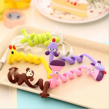 

50 pcs/lot Fashion strip animal bobbin winder ear mechanism storage line hub multi-function Cables to receive clip Bag clip