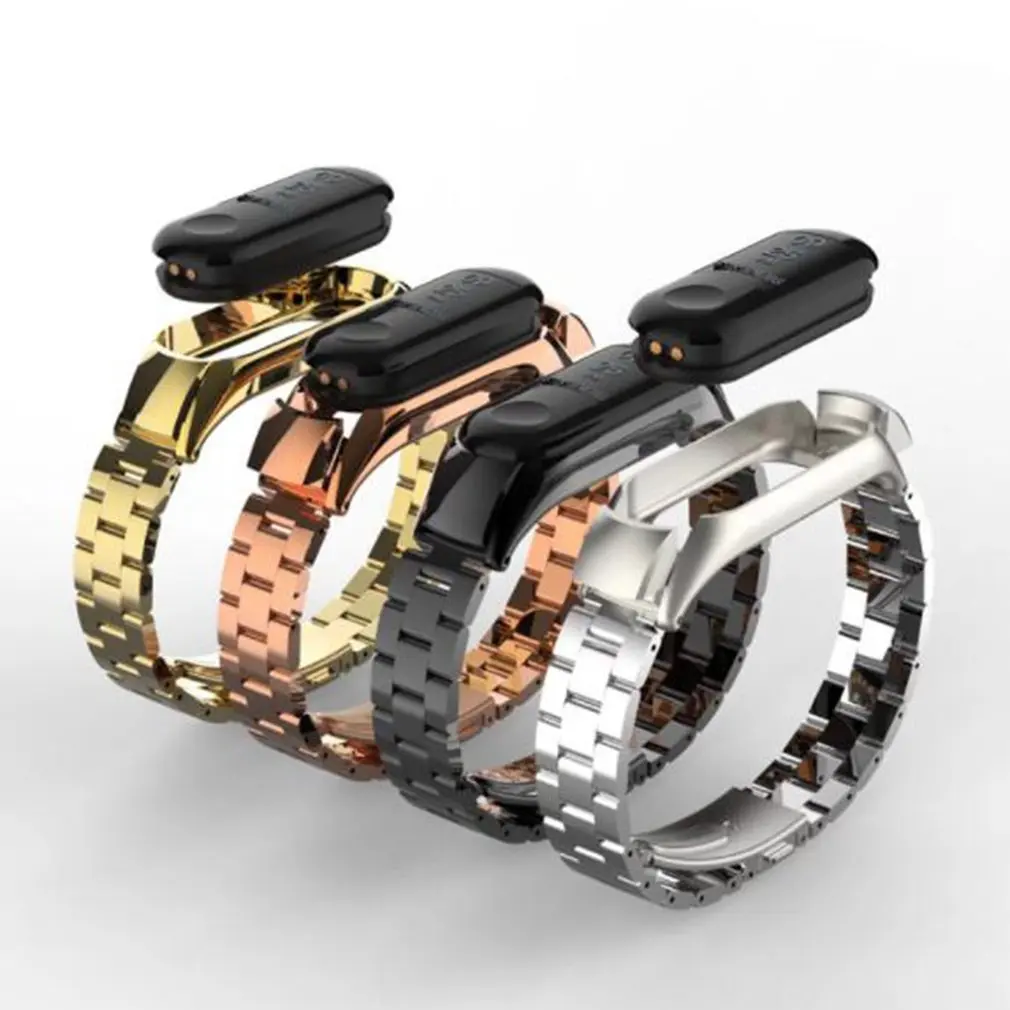

Hot Bracelet Replacement Stainless Steel Watch Strap for Xiaomi Mi Band 3 Smart Bracelet Wrist Strap Watch Band