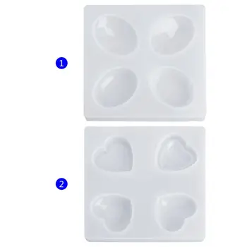 

Silicone Mold Diamond DIY Jewelry Making Epoxy Resin Crafts Pendant Necklace Handmade Cake Decoration Heart Oval Shape