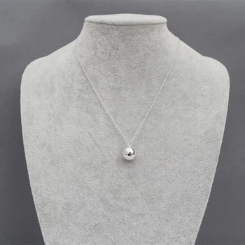 

Original 100% S925 Sterling Silver Necklace Silver Color Ball Necklace Fashional Necklace Women Logo High-End Jewelry