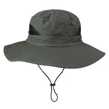Meshed Cloth Wide Brim Hiking Boonie Cap