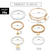 Tocona 6 unids/set de moda oro cuentas de colores perla estrella multicapa pulseras de cuentas para mujeres encanto regalo de joyas de fiesta 5483 ► Foto 2/6