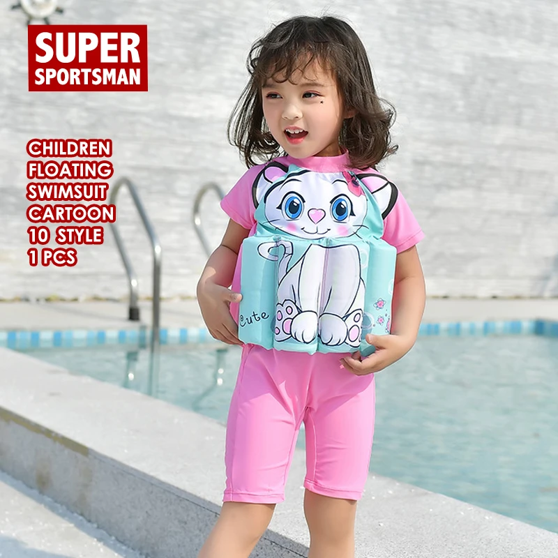 Bebe Filles Flottant Maillots De Bain Enfants Dessin Anime Chat Surf Une Piece Maillot De Bain Enfants Garcon Nager Plage Maillot De Bain Rashguard Aliexpress