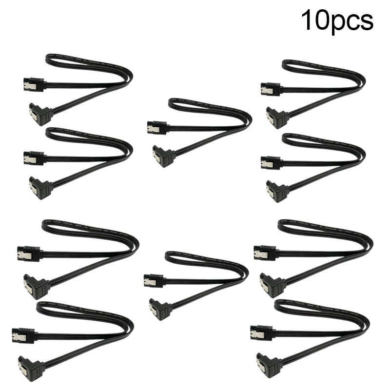 

10pcs/Set 40cm SATA 3.0 Cable SATA 3.0 III SATA3 6GB/S Data Cable Straight Cord SAS Cable Dual Channel Hard Drive Data Cable