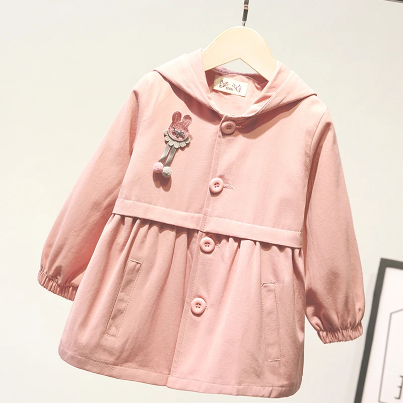 pink 01 Новинка года, детская Корейская ветровка, милая куртка принцессы для девочек, осеннее пальто весенняя куртка для девочек возрастом 2, 3, 4, 5, 6 лет - Цвет: pink 01