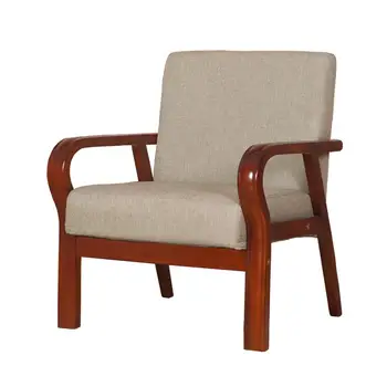 

Small apartment Japanese single sofa simple Nordic simple solid wood balcony bedroom lounge chair