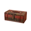 Retro Wooden Tissue Case for Home, Hotel Decorative Organizer, Rectangular Napkin Holder, Wooden Storage Box, Toilet and Kitchen 5