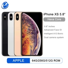 Apple – authentique smartphone iphone XS de 64 ou 256 go débloqué, 4 go de RAM, processeur A12 Bionic, batterie 2658mAh, connectivité 4G LTE, avec ios 12