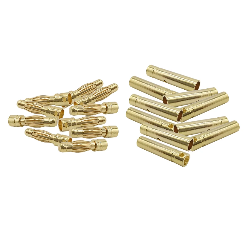 20pair 2mm 3mm 3.5mm 4mm Bullet Banana Plug Female Male Connectors Battery Parts Head Gold Plated Copper bullet Wiring | Обустройство