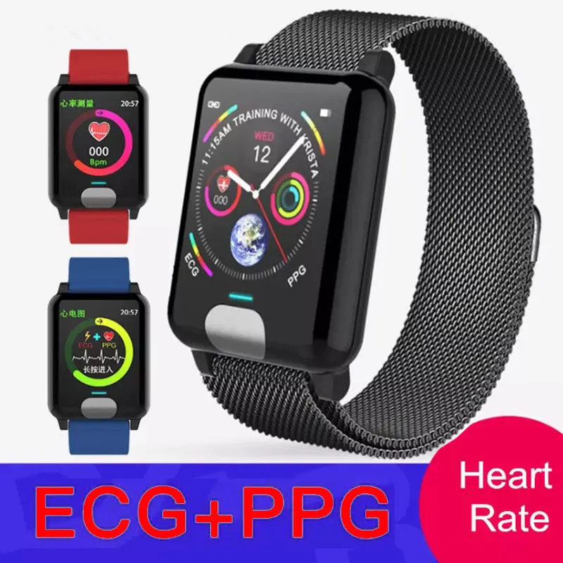 Ppg ЭКГ фитнес-трекер для женщин и мужчин смарт-здоровье hey ladies band braselet ip68