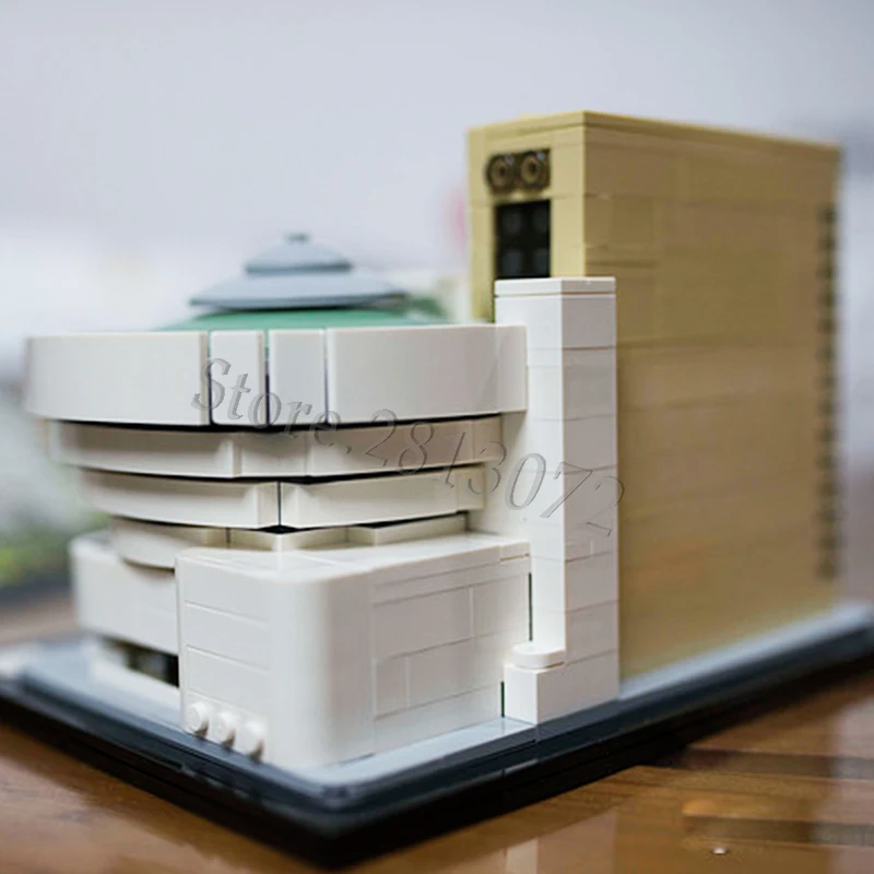 10679 Architectur eSolomon R. Guggenheim, 744 шт., строительные блоки, кирпичи, игрушки, совместимые с 21035